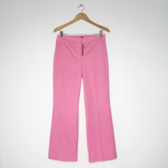 J.Crew Kick Out Crop Pants Pink Size 4 Tall AJ883 NWT High Rise Stretch Cotton - Picture 1 of 7
